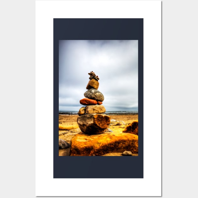 Balancing Act Rock Cairn Wall Art by tommysphotos